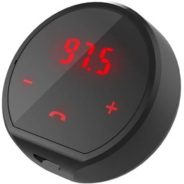 Bluetooth FM-трансмітер Avantree CK310 для авто, бездротовий радіоадаптер, автомобільний набір гучного зв'язку з клейкою основою, автоматичне вмикання/вимикання, акумулятор 7 годин, стерео приймач, функція дзвінків, заряджається