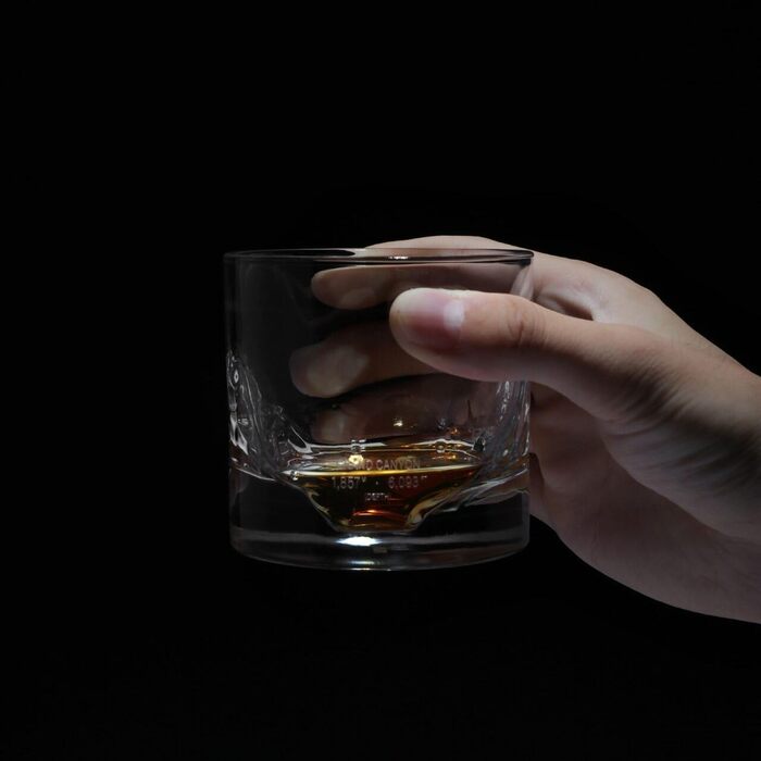 Набір склянок для віскі LIITON Grand Canyon (2 шт.) з кришталевого скла, Tumbler, для коктейлів, джина, бурбона, рому, подарунок для чоловіків