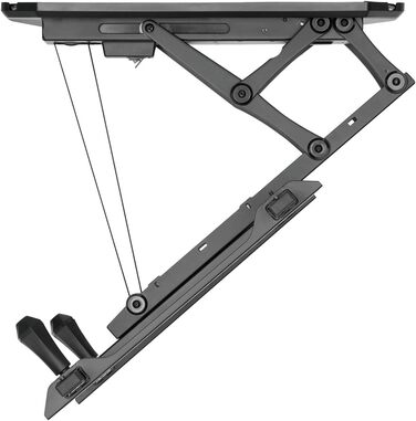 Maclean Tiltable TV Mount for Ceilings & Sloped Roofs - 32-70 Inch TVs, 3m HDMI 2.1a Cable, Remote Control, Up to 35kg, VESA 600x400