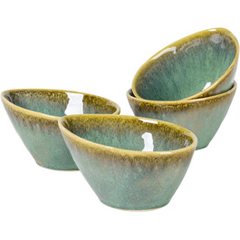Henten Home Cereal Bowls, Salad Bowls, Pasta Bowls made of stoneware, 4-piece bowl set, dessert bowl, snack bowl, ice cream bowl, bowl 600ml