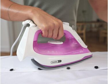 Праска від Braun TexStyle 5 SI5225 PU з підошвою FreeGlide 3D, вертикальним відпарюванням та антикапелевою системою, 200 г/хв, 2500 Вт, білий/фіолетовий