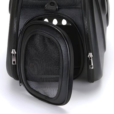 Транспортна переноска для кота/собаки Retoo, чорна, складана, для маленьких тварин (кіт, собака, кролик, цуценя)