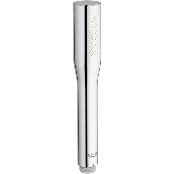 GROHE Vitalio Get - Handbrause 1 Spray Pattern (perfect spray pattern, suitable for flow heaters, double-walled hand shower, Anti-limescale system), silver, 27458000 (Vitalio Get Bundle with wall connector, round)