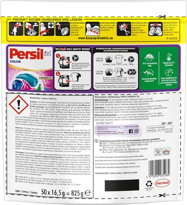 Капсули для прання кольорових речей Persil Discs 4in1 Color, 100 шт, для збереження кольору та чистоти