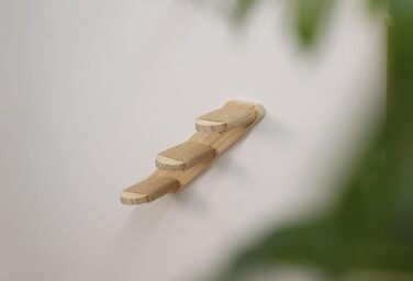 Гамак для котів Kerbl Timber (натуральний/тауп, 38 x 33,5 x 16 см, до 6 кг), м'який плюш, для кріплення на стіну, знімний чохол, іграшка для котів, аксесуари для тварин