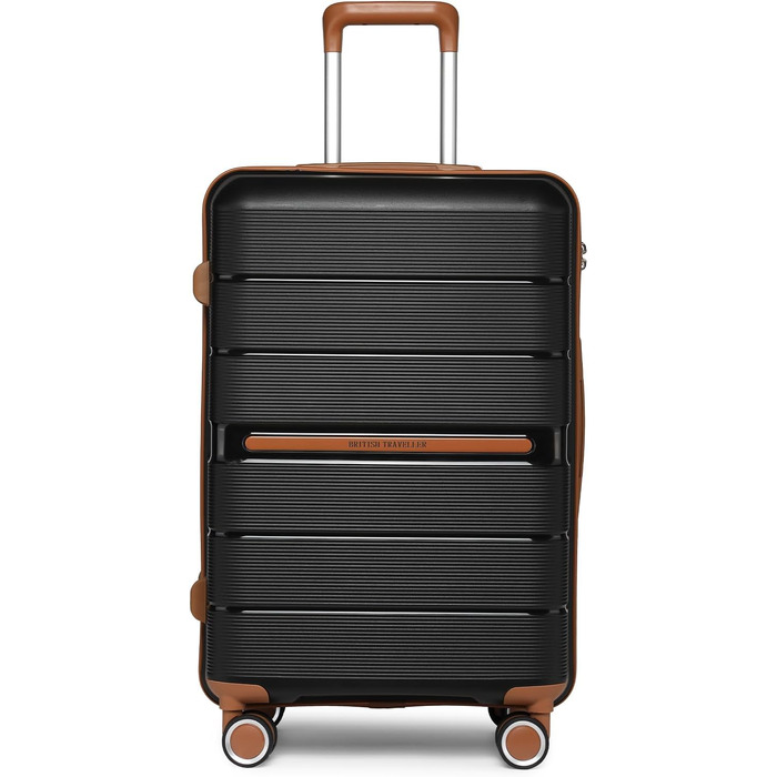 Чемодан British Traveller середнього розміру з TSA-замком, 66 x 43.3 x 28.5 см, з поліпропілену, ручна поклажа