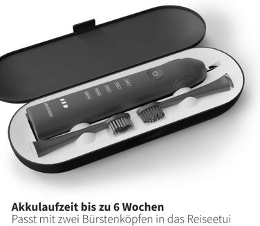 Електрична звукова зубна щітка Gero G2 | Якісна щітка з насадкою та етиуі | Чорний колір