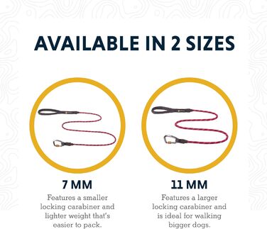 RUFFWEAR Knot-a-Leash, reflective rope dog leash with carabiner clip, Length: 1.5 m, Strength: 7 mm, Obsidian Black (Small, Hibiscus Pink)
