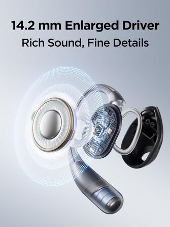 Навушники 1MORE S31 Open Ear Bluetooth 5.3, спортивні, бездротові, ENC мікрофон, 38 годин, IPX5, потужний бас, чорні