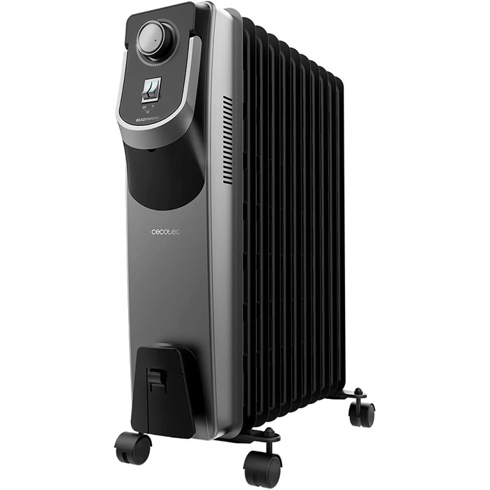 Масляний радіатор Cecotec ReadyWarm 11000 Space 360º Black - 2500 Вт, 11 секцій, 3 режими, з термостатом, колесами, зручним керуванням та системою безпеки. Для приміщень до 28 м²