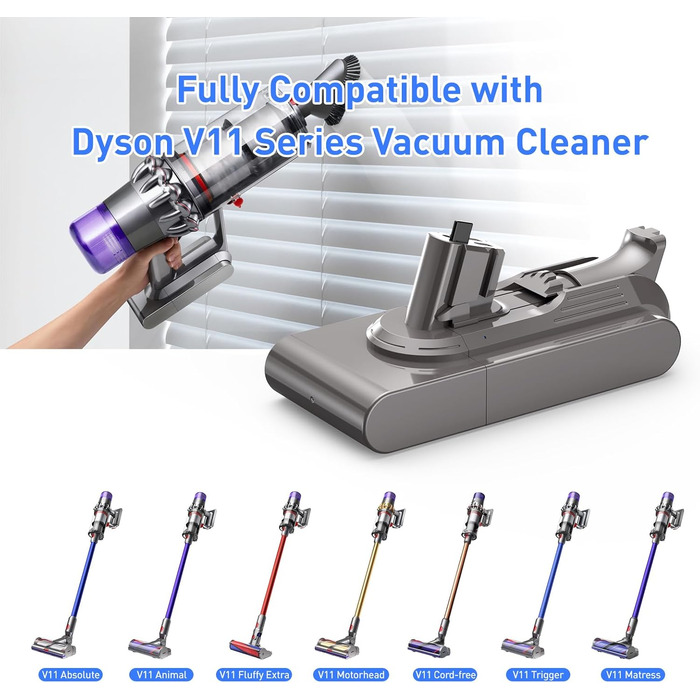 Акумулятор NASTIMA 25,2V 3900mAh Li-ion для пилососів Dyson V11, V15 (970425-01, 970938-01)