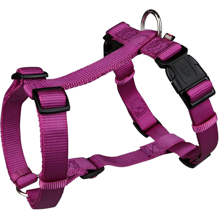 Шлейка для собак TRIXIE Premium H-подібна, розмір L-XL, чорна. Регульована, для великих собак. Розмір грудей: 75-120 см, ширина 25 мм