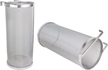 Beeketal 'BBF-1' Beer Hop Filter Fine Mesh Strainer made of stainless steel with a very fine 300 micron mesh (approx. 350 x 150 x 150 mm), beer filter e.g. for clarifying mash residues, with a bracket for hanging.