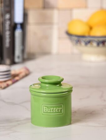 Маслянка Butter Bell BB-CCLGS оригінальна, ретро-колекція, кераміка, лаймово-зелена