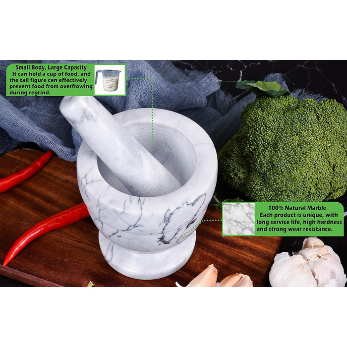 Набір для спецій та соусів з мармуру (11 см), включає: силіконова килимок, щітка, ложка з нержавіючої сталі, білий