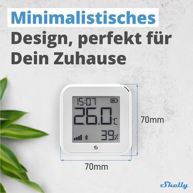 Shelly H&T Gen3 Ivory | Wi-Fi Smart Temperature and Humidity Sensor | Remote Control | Smart Scenes | Notifications | Data Logging | No Hub Required | Alexa & Google Home