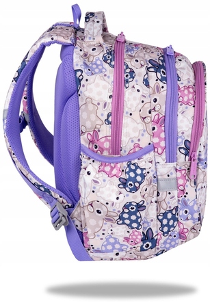 Великий багатокамерний шкільний рюкзак CoolPack (A4), білий багатоколірний