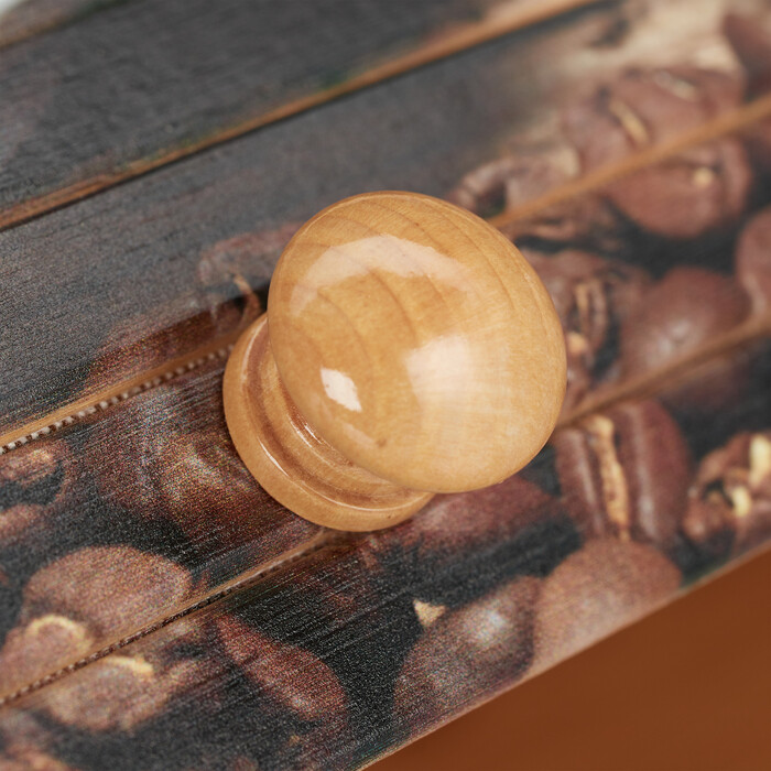 Relaxdays Bamboo Bread Box with Roll-Up Lid