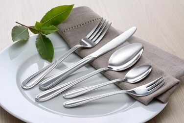 GRÄWE Cutlery Set for 12 People, Stainless Steel, 100-Piece Dinnerware Set, Nickel-Free, Rust-Proof, Hand-Polished, Dishwasher-Safe - Salzburg Series