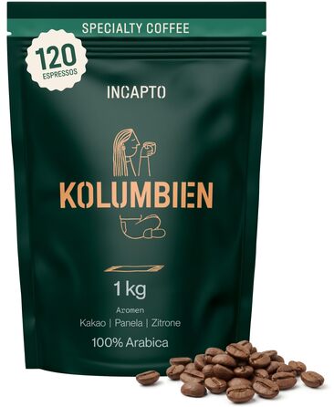 Спешелті кава в зернах Incapto Колумбія Huila, 100% арабіка для еспресо, SCA 84 бали, 1 кг