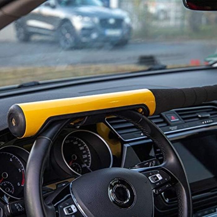 Замок на кермо alca A303000 для авто, мікроавтобуса, кемпера, протиугінний, у вигляді бейсбольної битки, міцний, з 2 ключами