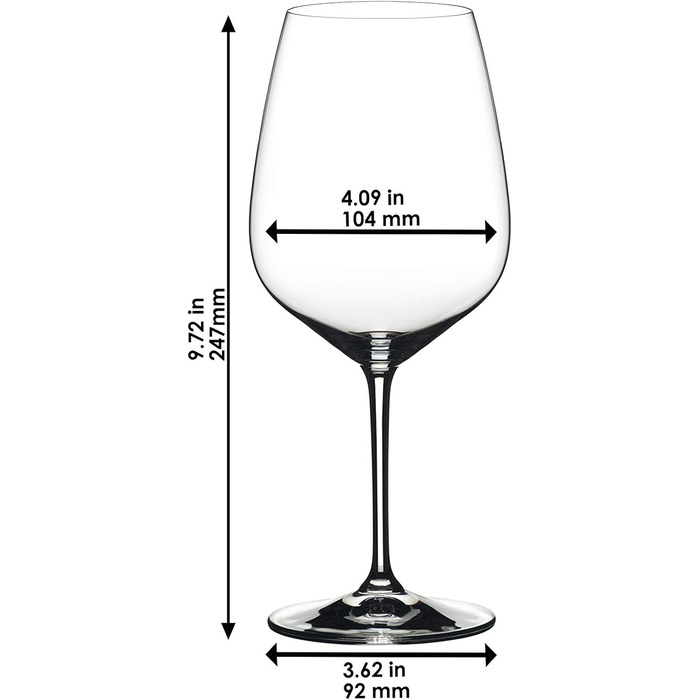 Набір келихів для вина RIEDEL Extreme Cabernet, 4 шт, кришталеве скло, машинне виробництво