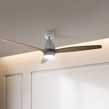 Вентилятор стельовий Cecotec Aero 5300 White & Wood 132 см з LED підсвіткою та пультом