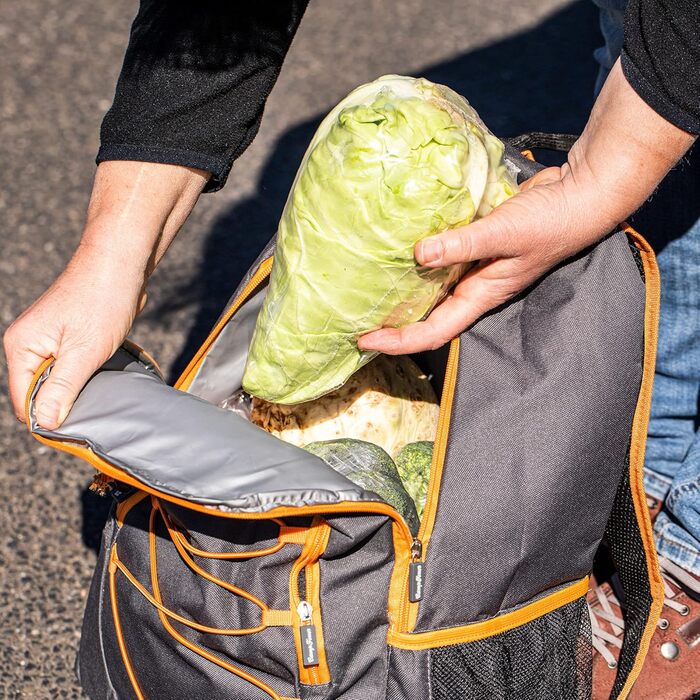 Рюкзак-холодильник CampFeuer 30 літрів: легкий, водонепроникний, для BBQ, кемпінгу, пляжу та активного відпочинку (сірий)