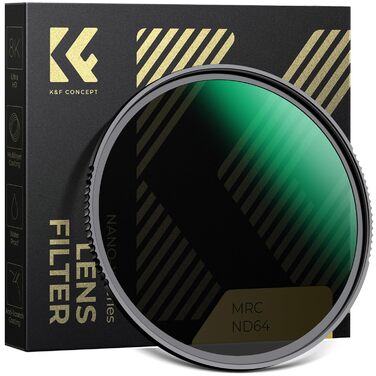 Фільтр нейтральний сірий K&F Concept Nano-X ND64 (49мм) 10 Stop для фотооб'єктива