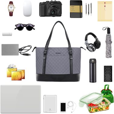 Сумка для ноутбука KROSER жіноча чорна елегантна 15.6