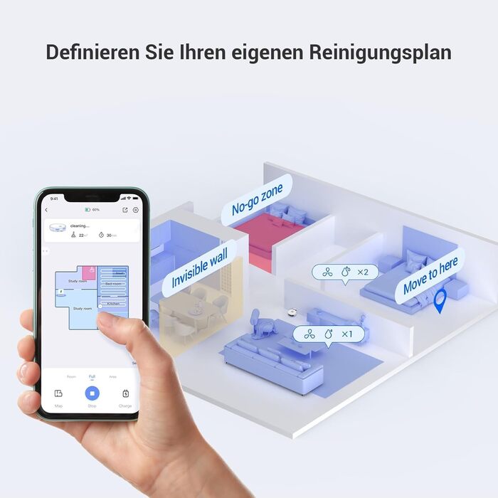 EZVIZ Re4 Plus: Розумний робот-пилосос 3-в-1 з автоматичним очищенням, WiFi, LiDAR, 4000 Pa, керування через APP/Alexa/Google