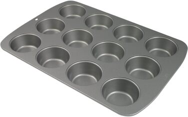 Форма для мафінів з антипригарним покриттям PME, 24 отвори, карбонова сталь, 37.3 x 26.1 x 3.1 см