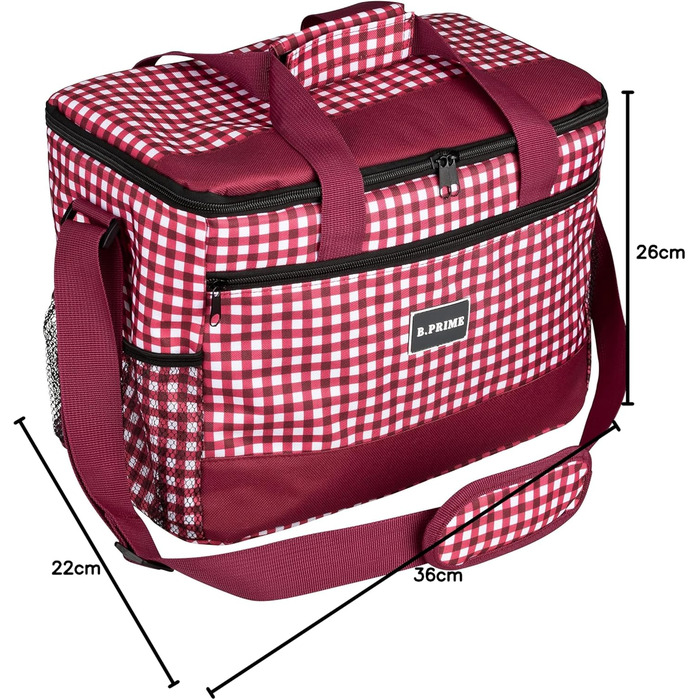 Термосумка B.PRIME 20L Classic - 36x26x22 см для пікніка, подорожей та кемпінгу