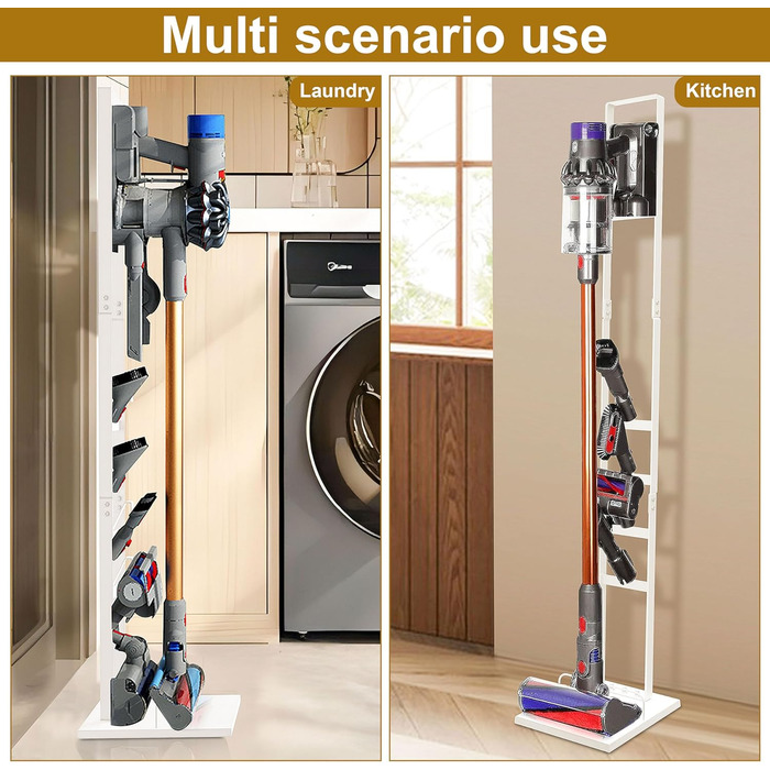 Підставка для пилососа OUTBROS сумісна з Dyson Gen5 V15s V15 V12 Slim V11 V10 V8 V7 V6, металева, без свердління, самостійна, біла