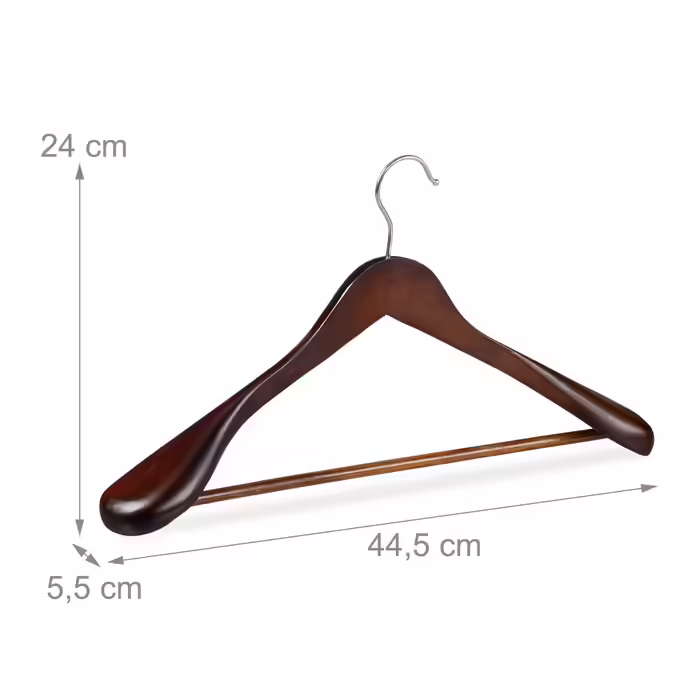 Relaxdays Suit Hangers, 5-Piece Set
