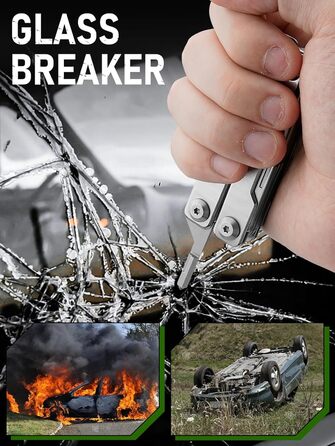 Мультитул BIBURY Mini 10-в-1: кусачки, пінцет, склобій, інструмент для кемпінгу та відпочинку на природі