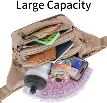 Поясна сумка на пояс, на стегно, унісекс, сучасна, для подорожей, активного відпочинку, собак, чоловіків та жінок (Хакі)