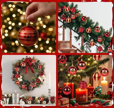 Набір прикрас для ялинки 30 шт. 6 см, пластикові кулі, темно-синій та білий колір, новорічний декор