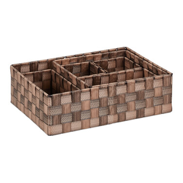 Relaxdays 6-Piece Woven Storage Basket Set