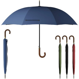 Sapor Design Umbrella Stock Umbrella Stormproof Auto-Open Windproof | XXL Large & Stable for 2 People Ladies & Gentlemen | Golf Umbrella Travel – 123 cm Ø Elegant Blue - Classic