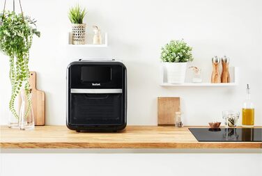 Аерофритюрниця Tefal Easy Fry Oven & Grill 9-в-1, 11 л, 6 порцій, 7 аксесуарів, 8 програм, онлайн-рецепти, без масла, швидка, енергоощадна, чорна