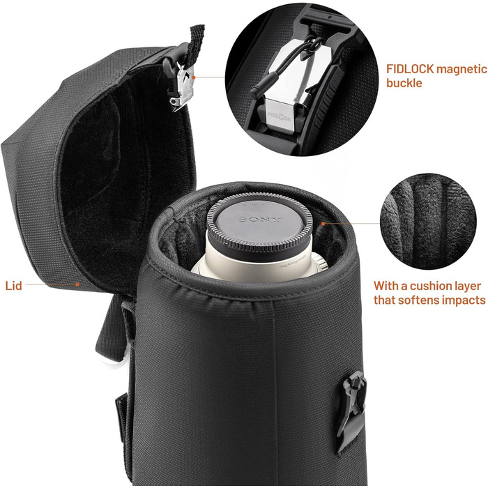 Сумка для фотокамери PGYTECH Linsentasche: захисний кейс для об'єктивів DSLR Sony/Canon/Nikon