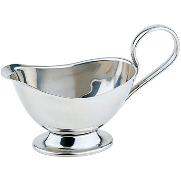 Double-walled insulated saucepans, 19 x 12.5 x 13 cm, 0.4 ltr & high-quality stainless steel saucepan, Christmas dinner, gravy/dessert sauce, tableware, for 250 ml, 16 x 7.5 cm, H: 9 cm