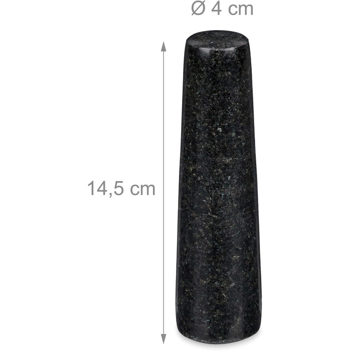 Морська гармата Relaxdays з пестиком, сірого кольору, 14 см, 400 мл - для спецій та трав