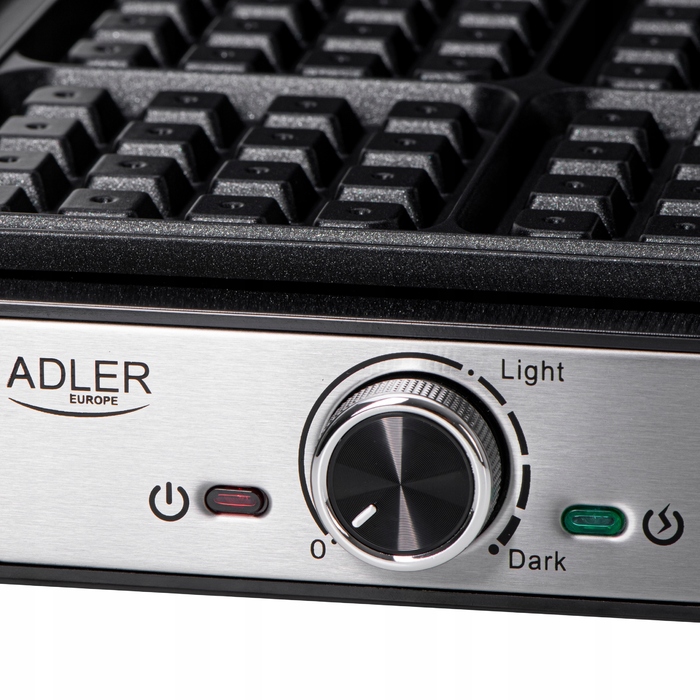 Вафельниця ADLER AD3083 1800 Вт, сріблястий/сірий