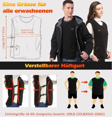 Обогревна жилетка для чоловіків та жінок з Powerbank, USB-живлення, 3 температурні режими, 5 зон обігріву, для активного відпочинку та зими