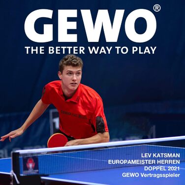 Набір для настільного тенісу GEWO Fun – одиночні або комплекти (1-4 ракетки), м'ячі, сумка, сітка – для початківців, хобі та відпочинку. Покриття Noppen-Innen, конкавний грифель. 2 ракетки + 3 м'ячі + сітка (конкавна)