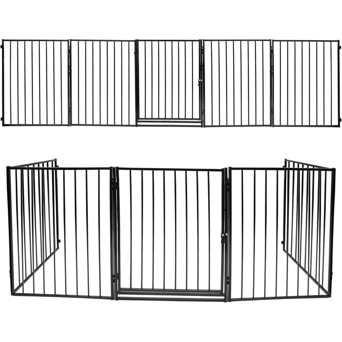 Захисне ґратка для каміну, 310 см, металева перегородка з дверима, захист для печі, дитячий ворота, захист тварин, захист для дітей, білий 310 см (304 см чорний)