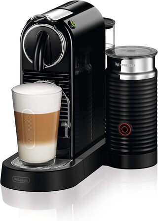 Кавомашина Nespresso De'Longhi Citiz EN267.BAE з капучинатором, енергозберігаюча, 1710 Вт, 1 л, чорна