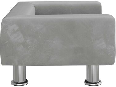 Крісло-лежанка для собак та котів, лежанка для домашніх тварин, м'яка, сіра, 50 x 40 x 26.5 см